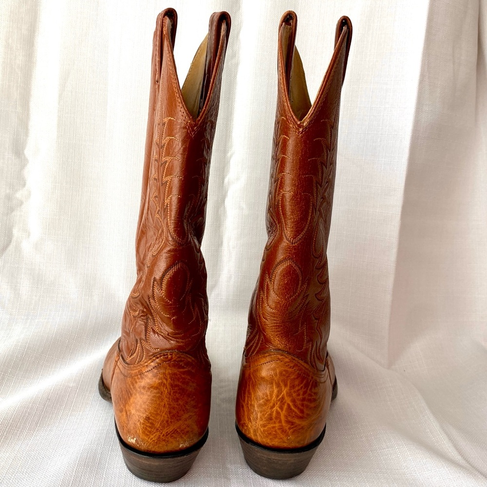 Vintage Nocona Men's Western Bullhide Leather Cowboy Boots Made in the USA - Picture 6 of 13